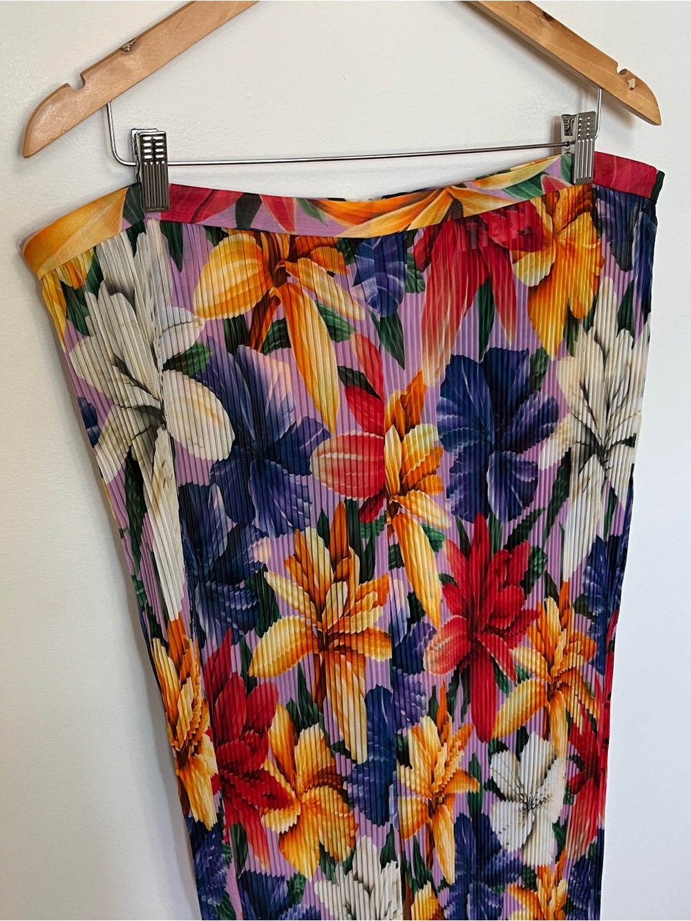 ETRO Floral-print plissé-chiffon straight-leg pants Size 48 - Picture 6 of 10